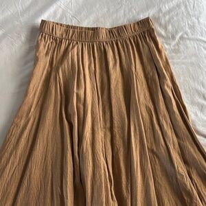 Universal Thread Camel/Tan Flowing A-Line Maxi Skirt